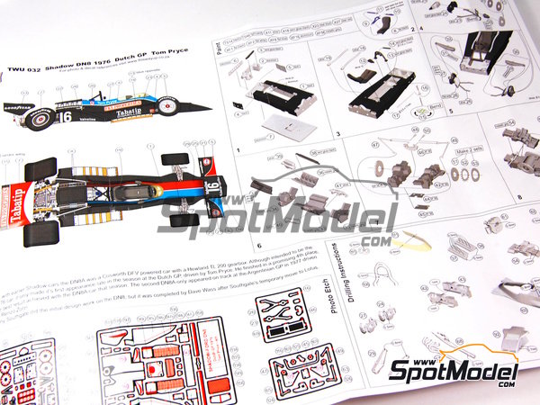 Image 4: Shadow DN8A Equipo Tabatip Shadow Racing patrocinado por F&S Properties - Gran Premio de Formula 1 de Holanda 1976 | Maqueta de coche en escala&nbsp;1/43 fabricado por This Way Up (ref.&nbsp;TWU032, tambien TWU 032)