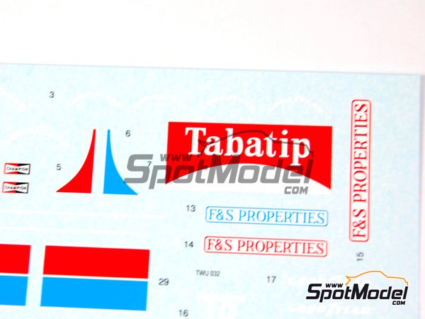 Image 8: Shadow DN8A Equipo Tabatip Shadow Racing patrocinado por F&S Properties - Gran Premio de Formula 1 de Holanda 1976 | Maqueta de coche en escala&nbsp;1/43 fabricado por This Way Up (ref.&nbsp;TWU032, tambien TWU 032)