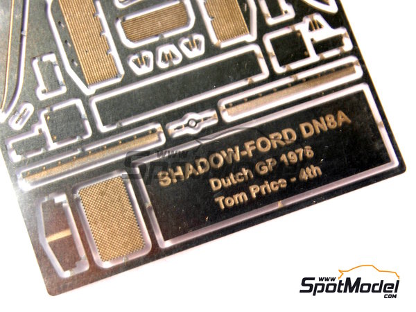 Image 11: Shadow DN8A Equipo Tabatip Shadow Racing patrocinado por F&S Properties - Gran Premio de Formula 1 de Holanda 1976 | Maqueta de coche en escala&nbsp;1/43 fabricado por This Way Up (ref.&nbsp;TWU032, tambien TWU 032)