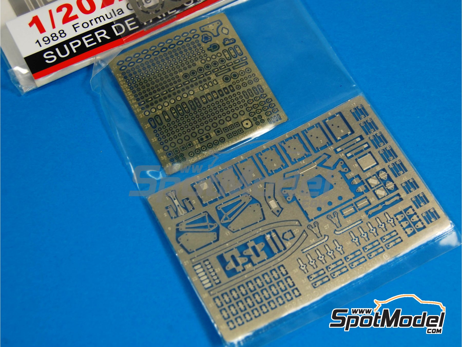 Image 15: McLaren Honda MP4/4 McLaren Racing Limited Team - FIA Formula 1 World Championship 1988 | Detail up set in 1/20 scale manufactured by Top Studio (ref.&nbsp;MD29011)