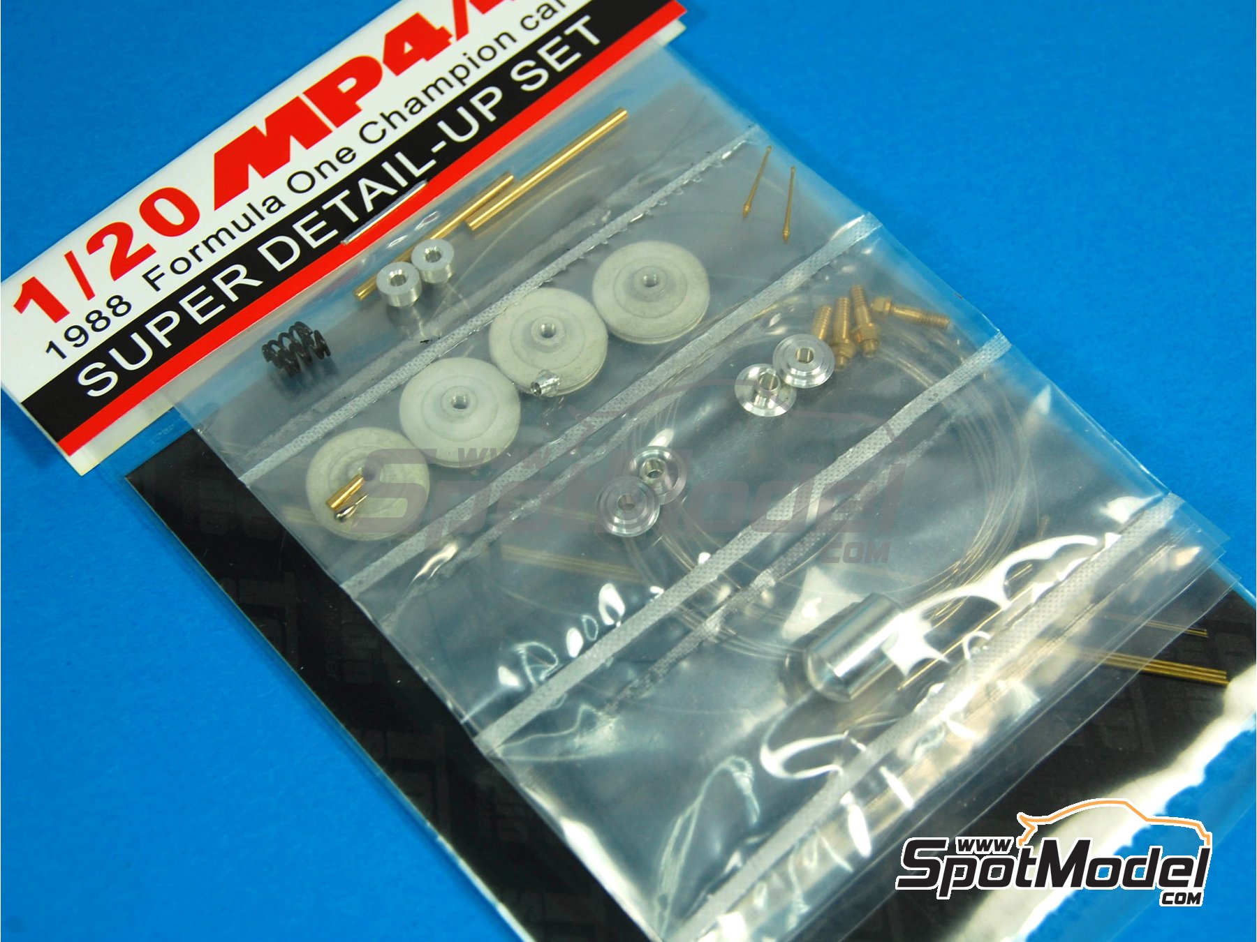 Image 21: McLaren Honda MP4/4 McLaren Racing Limited Team - FIA Formula 1 World Championship 1988 | Detail up set in 1/20 scale manufactured by Top Studio (ref.&nbsp;MD29011)