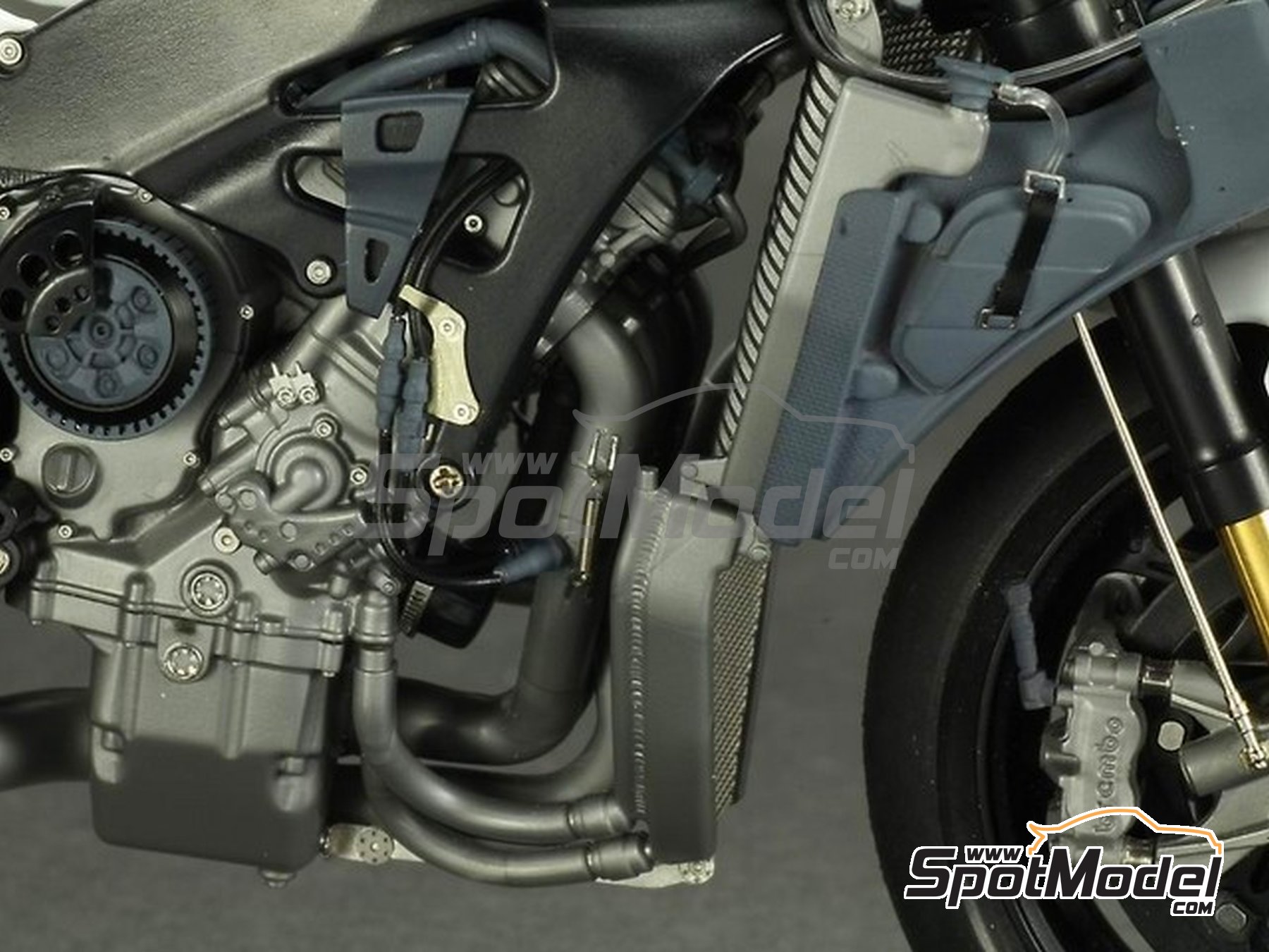 Image 5: Yamaha YZR-M1 - Motorcycle World Championship 2009 | Detail up set in 1/12 scale manufactured by Top Studio (ref.&nbsp;MD29012)