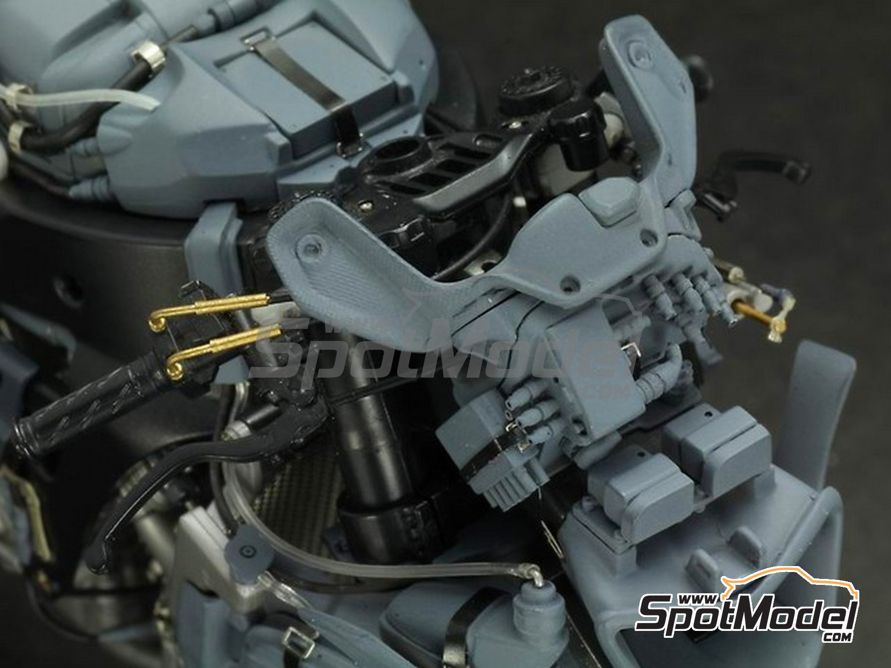 Image 8: Yamaha YZR-M1 - Motorcycle World Championship 2009 | Detail up set in 1/12 scale manufactured by Top Studio (ref.&nbsp;MD29012)