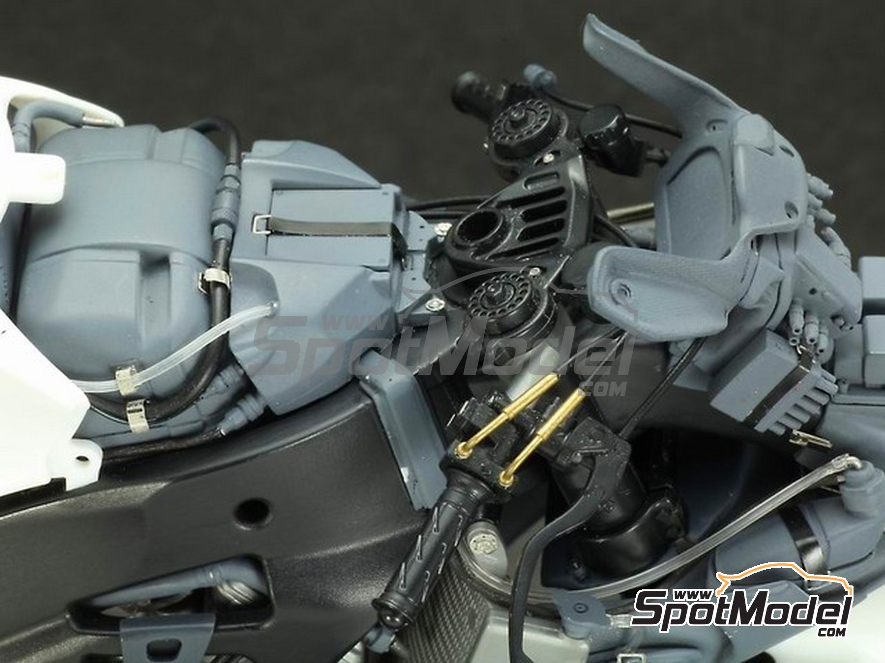 Image 11: Yamaha YZR-M1 - Motorcycle World Championship 2009 | Detail up set in 1/12 scale manufactured by Top Studio (ref.&nbsp;MD29012)