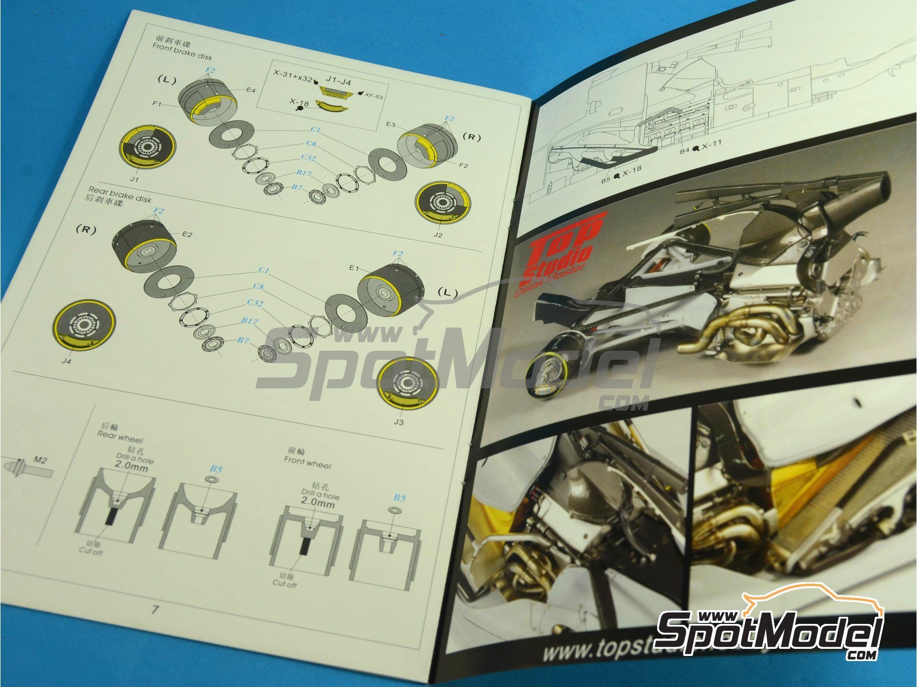 Image 42: RB Racing Renault RB6 - Campeonato del Mundo FIA de Formula 1 2010 | Set de mejora y detallado en escala 1/20 fabricado por Top Studio (ref. MD29014)