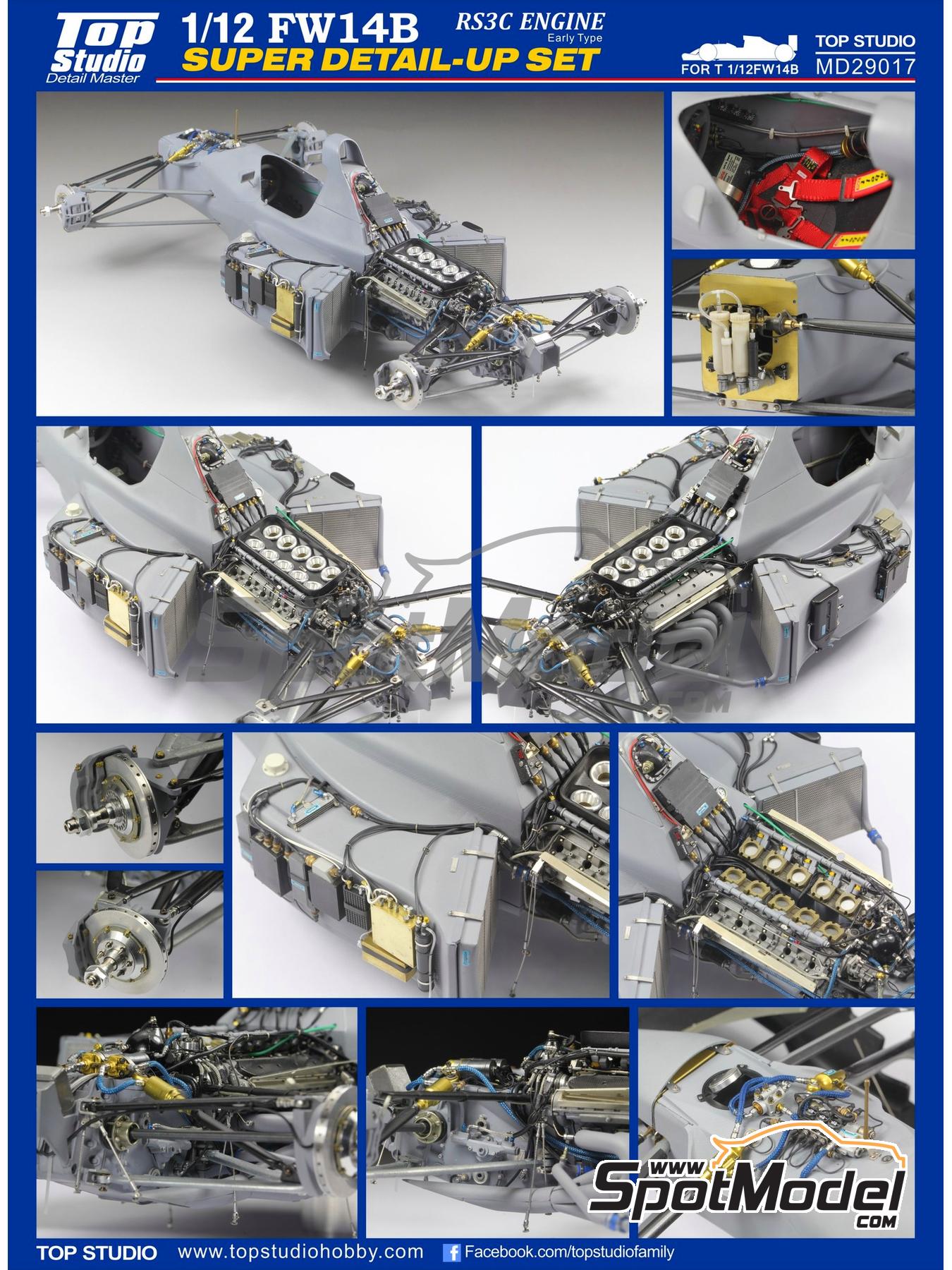 Top Studio 1/12 Williams FW14B Super Detail-up Set Vol.2 – For Tamiya Kit #12029