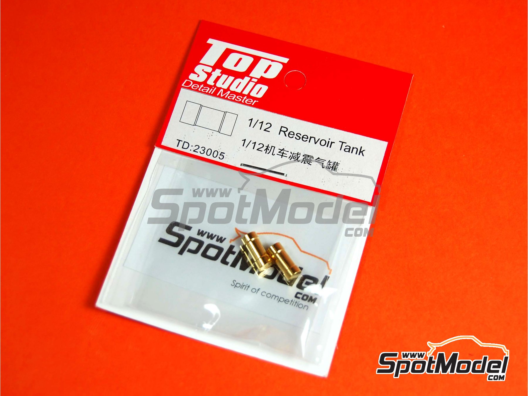 Image 3: Deposito de reserva del amortiguador | Detalle en escala&nbsp;1/12 fabricado por Top Studio (ref.&nbsp;TD23005)
