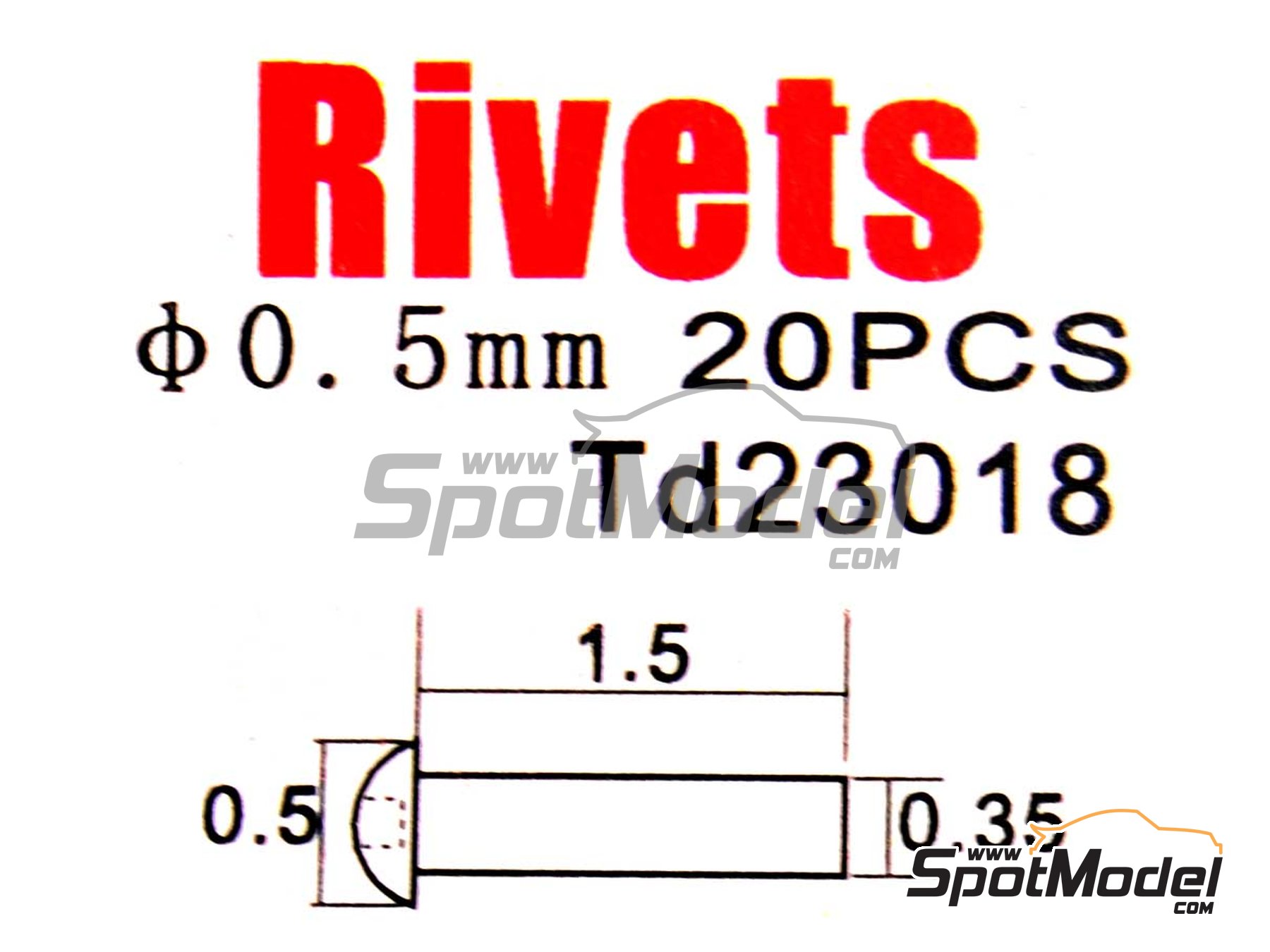 Image 2: Remache de 0.50mm | Detalle fabricado por Top Studio (ref. TD23018)