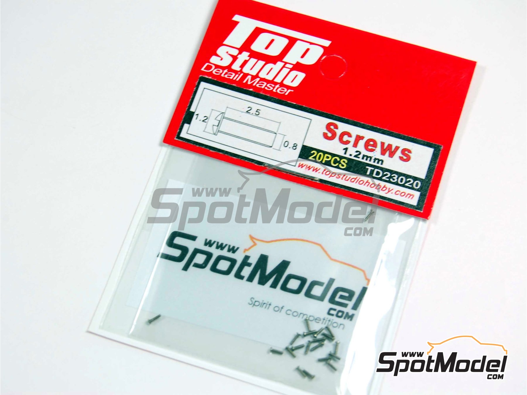 Image 2: Screws 1.2 x 2.5 x 0.8 mm | Fasteners manufactured by Top Studio (ref.&nbsp;TD23020)