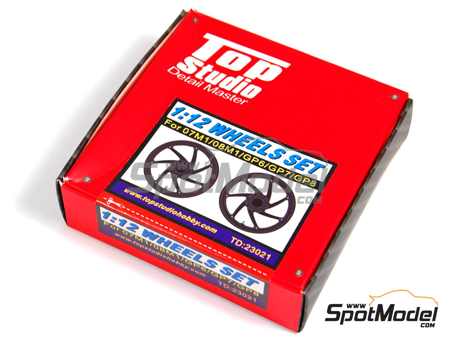Image 3: Yamaha YZR-M1 2007 - 2008 / Ducati GP6 - GP7 - GP8 -  2006, 2007 and 2008 | Rims in 1/12 scale manufactured by Top Studio (ref.&nbsp;TD23021)
