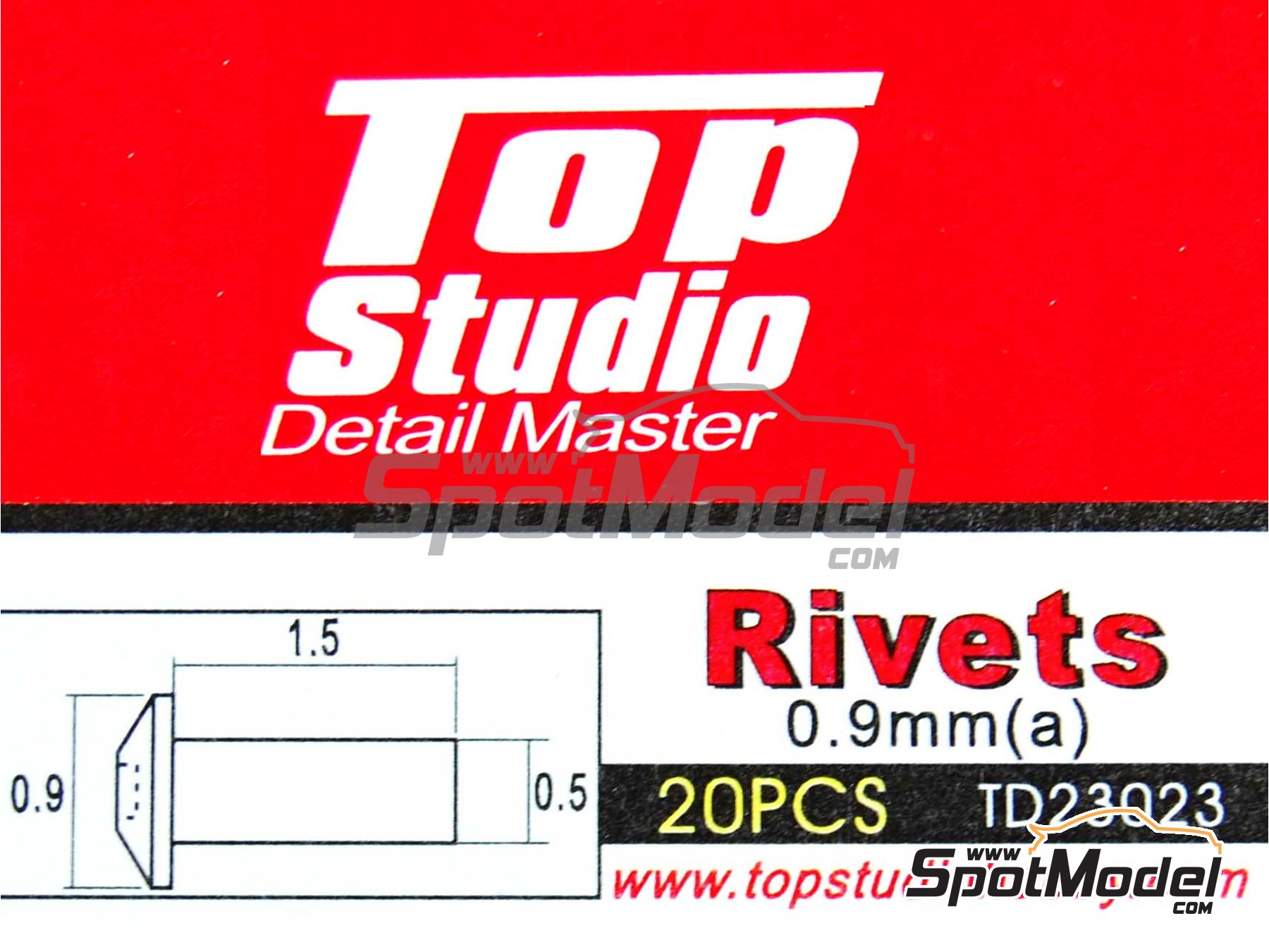 Image 4: Remache de 0.90mm | Detalle fabricado por Top Studio (ref.&nbsp;TD23023)