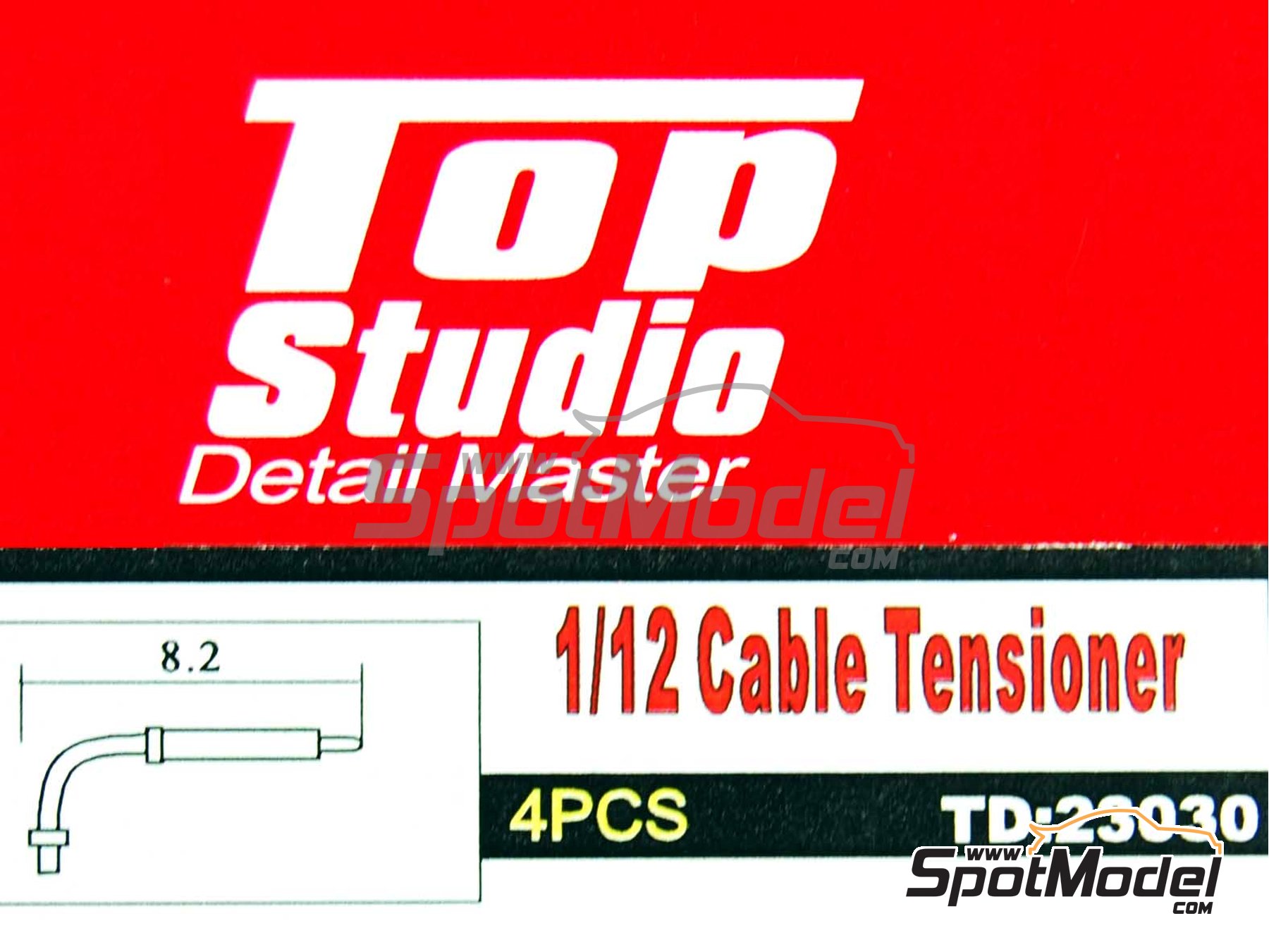 Image 2: Tensor de cable para motocicletas | Detalle en escala&nbsp;1/12 fabricado por Top Studio (ref.&nbsp;TD23030)