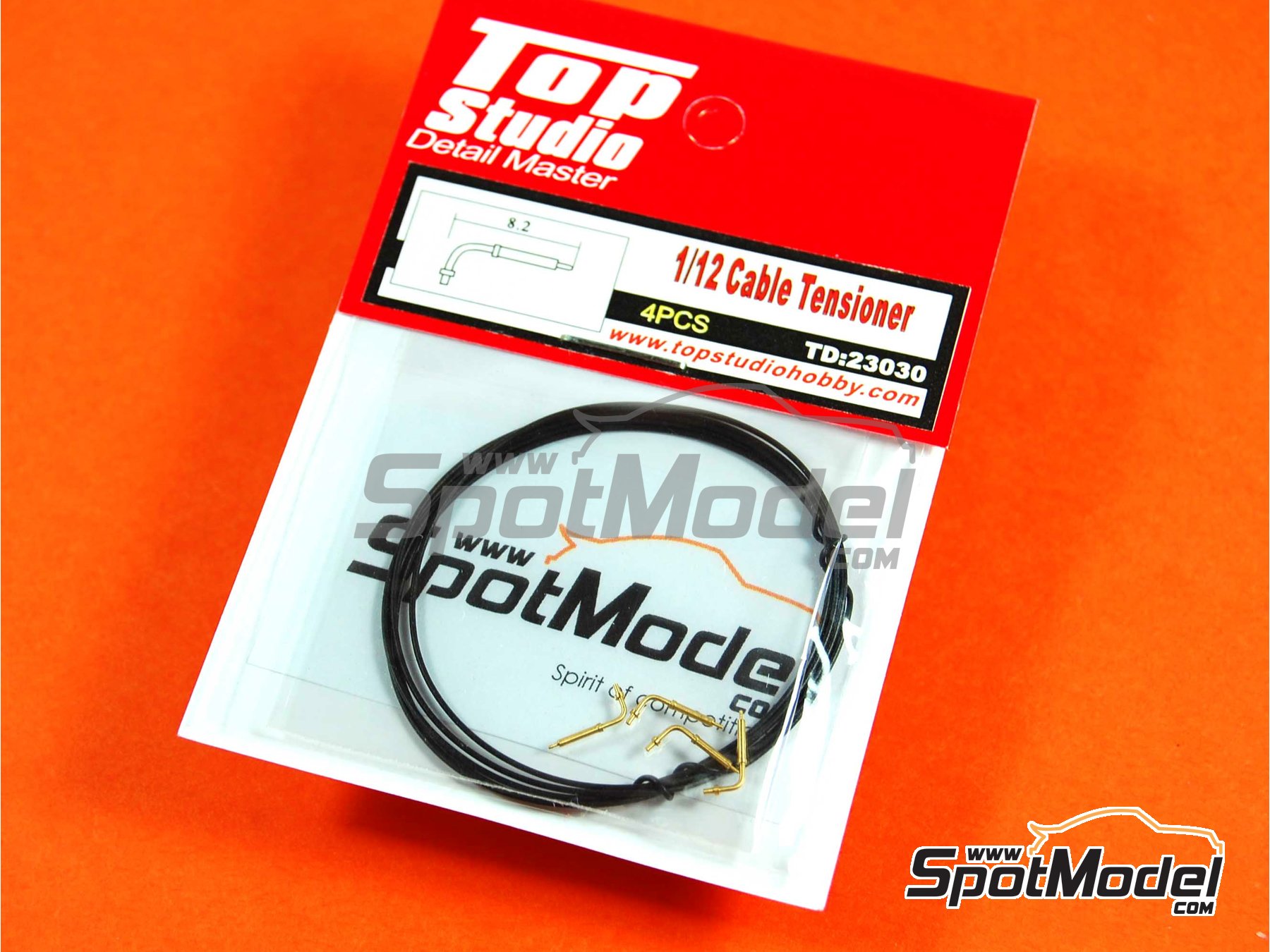 Image 3: Tensor de cable para motocicletas | Detalle en escala&nbsp;1/12 fabricado por Top Studio (ref.&nbsp;TD23030)