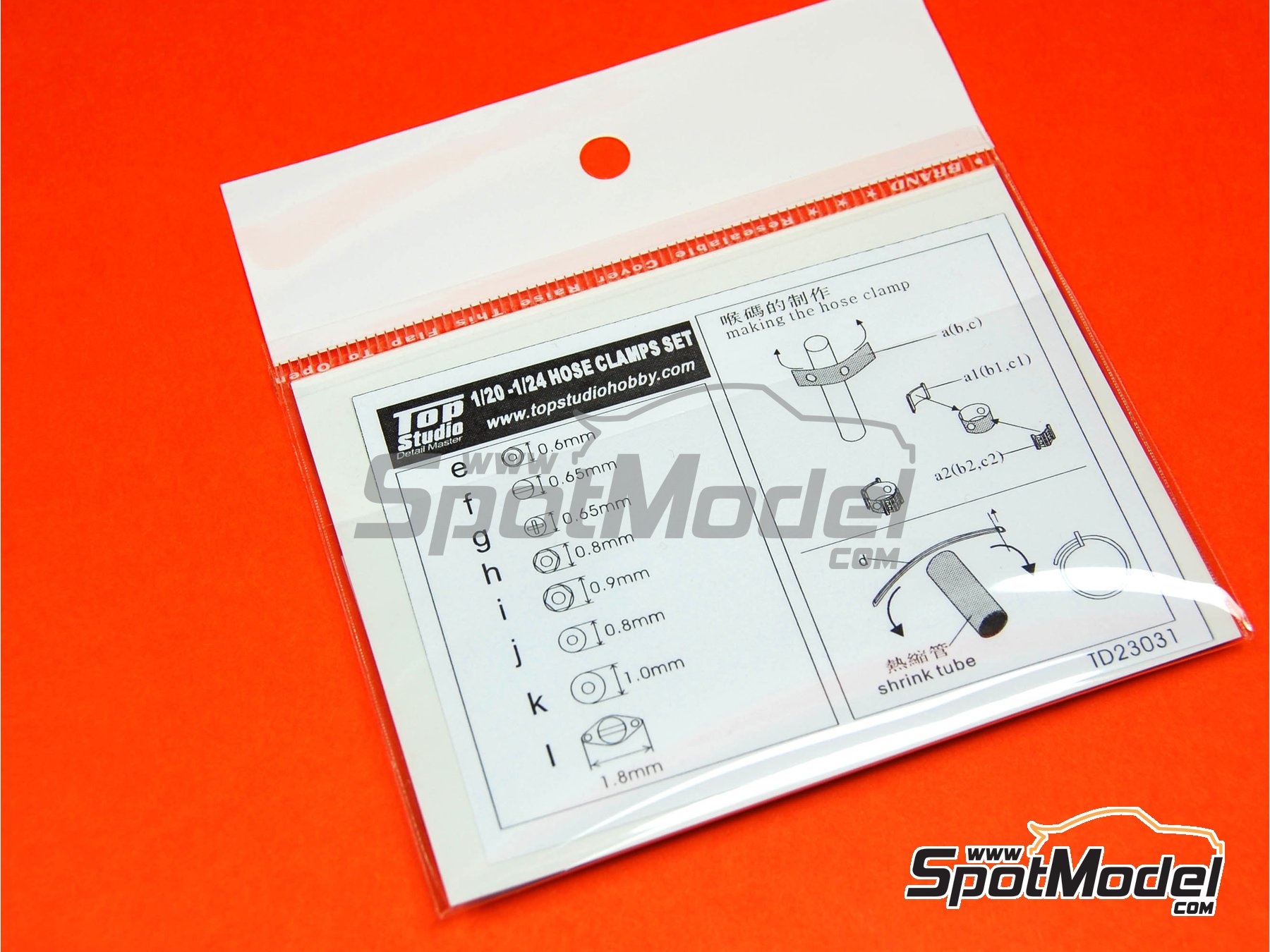 Image 2: Hose clamp set | Detail in 1/24 scale manufactured by Top Studio (ref. TD23031)