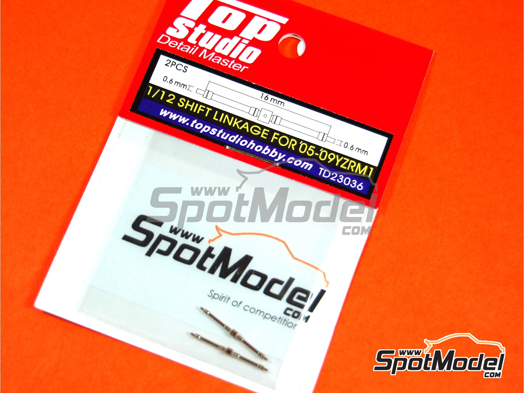 Image 1: Shift Linkage for Yamaha YZR-M1 2005 to 2009 | Detail in 1/12 scale manufactured by Top Studio (ref.&nbsp;TD23036)