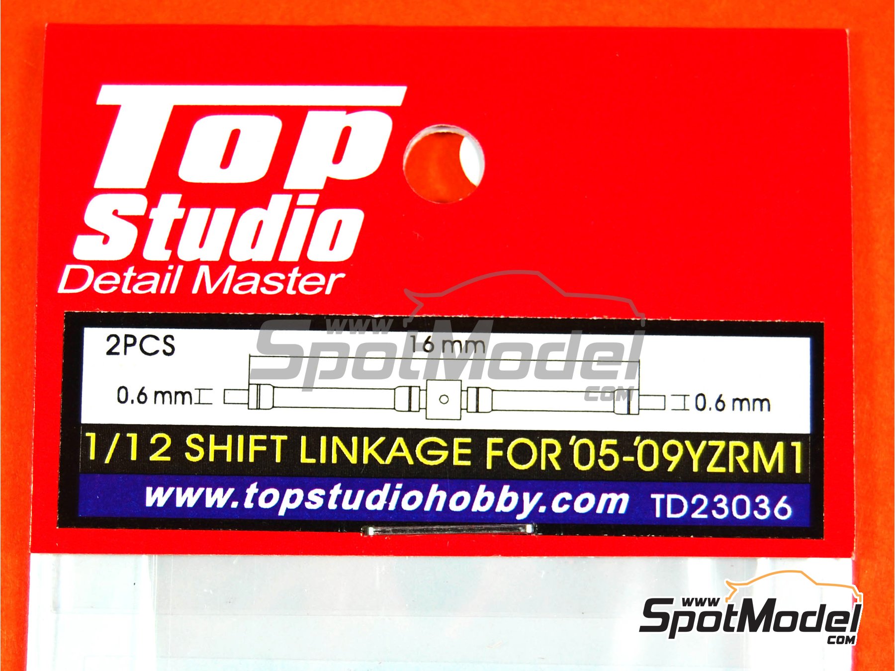 Image 4: Shift Linkage for Yamaha YZR-M1 2005 to 2009 | Detail in 1/12 scale manufactured by Top Studio (ref.&nbsp;TD23036)