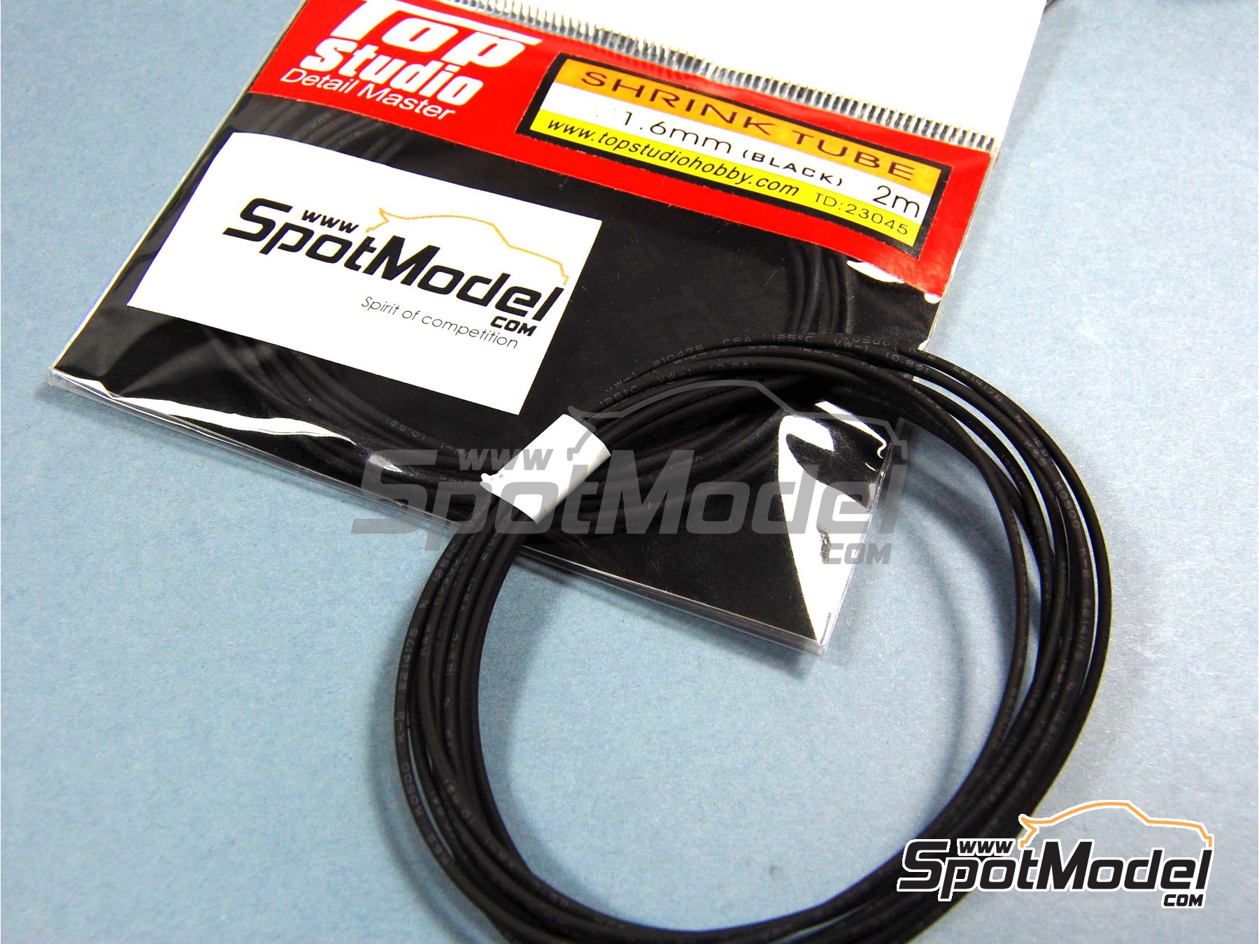 Image 2: Shrink tube 1.6mm x 2.00 m - Black | Pipe manufactured by Top Studio (ref.&nbsp;TD23045)