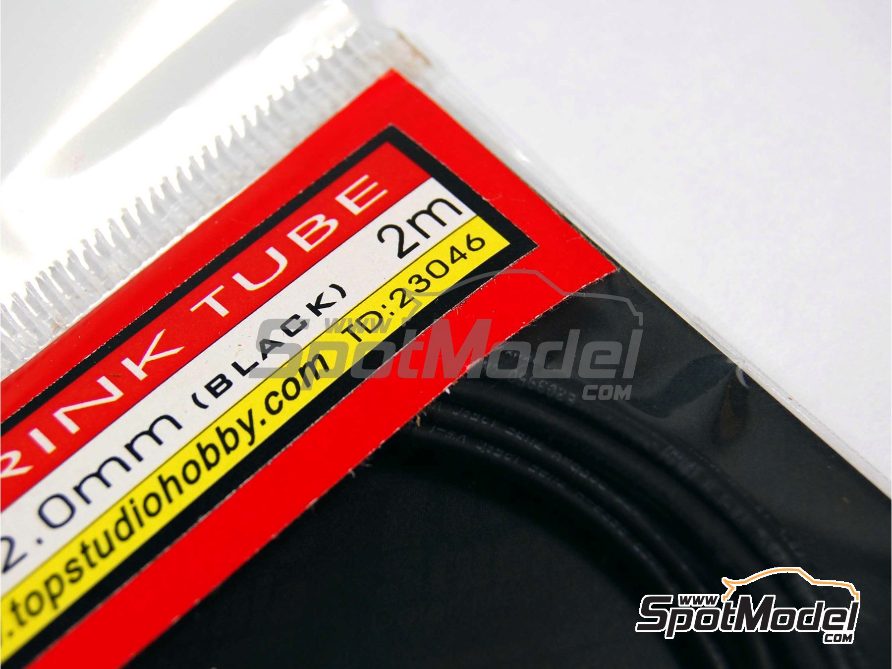 Image 1: Shrink tube 2.0mm x 2.00 m - Black | Pipe manufactured by Top Studio (ref.&nbsp;TD23046)