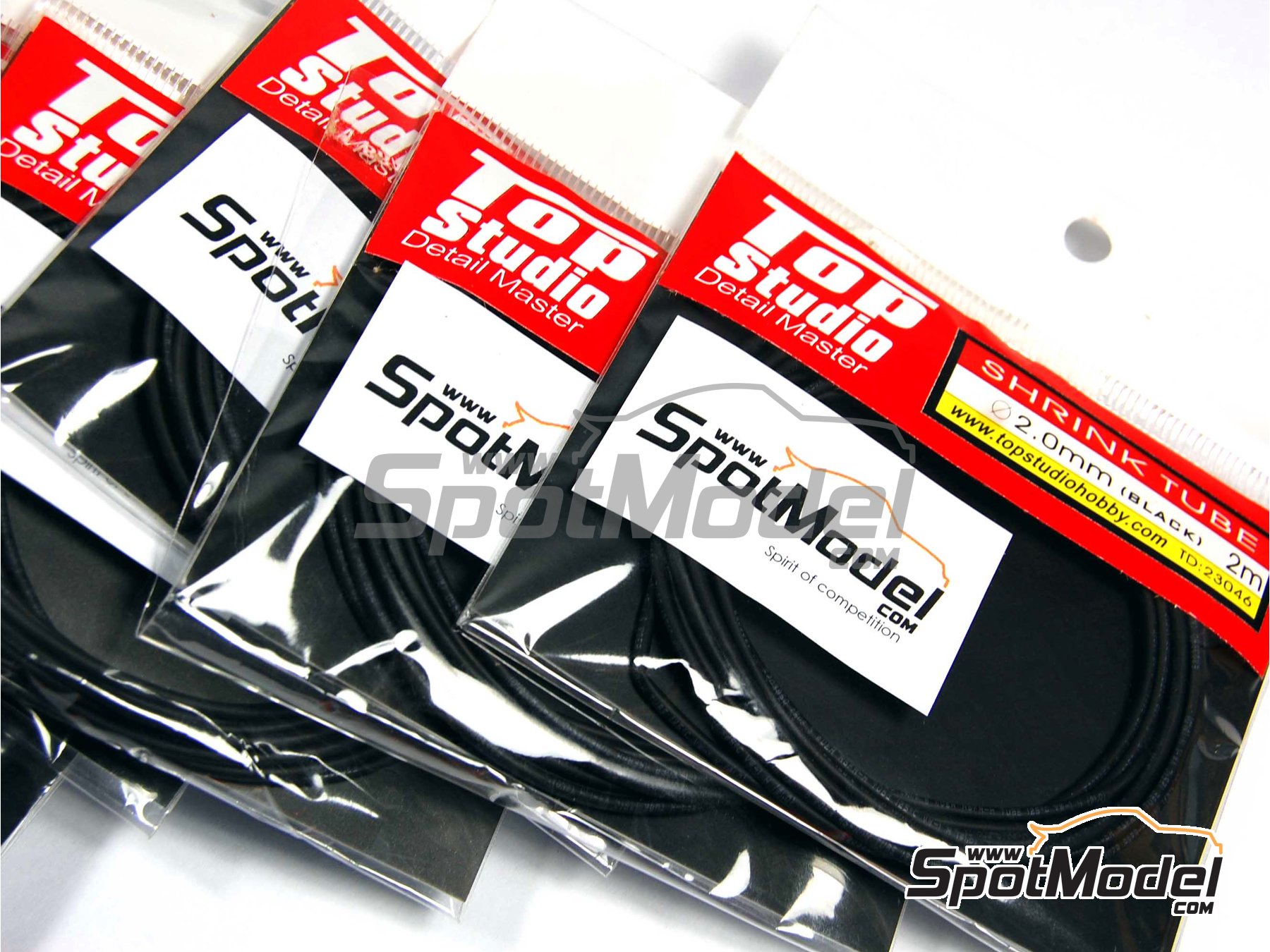 Image 2: Shrink tube 2.0mm x 2.00 m - Black | Pipe manufactured by Top Studio (ref.&nbsp;TD23046)