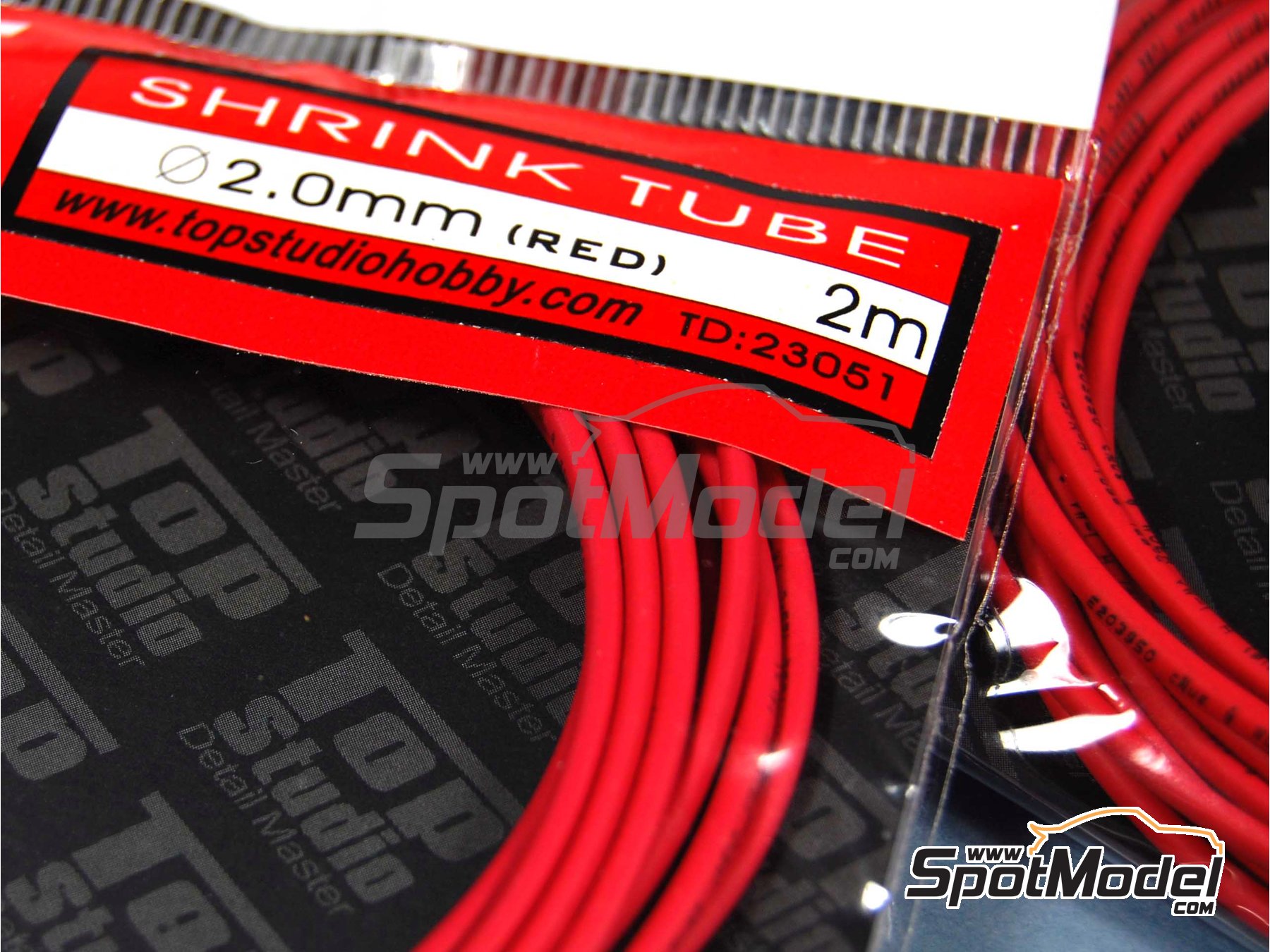 Image 1: Tubo termoretractil 2.0mm x 2 m - Color rojo | Tubo fabricado por Top Studio (ref.&nbsp;TD23051)