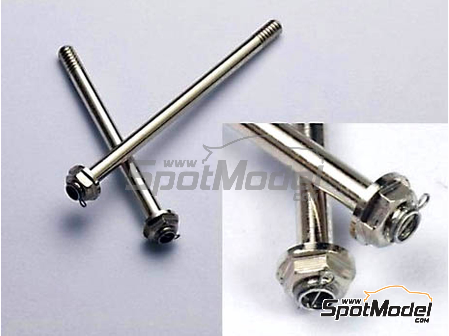 Image 3: Tuercas hexagonales con pasador para llanta delantera y trasera de Moto GP | Tuercas en escala&nbsp;1/12 fabricado por Top Studio (ref.&nbsp;TD23060)