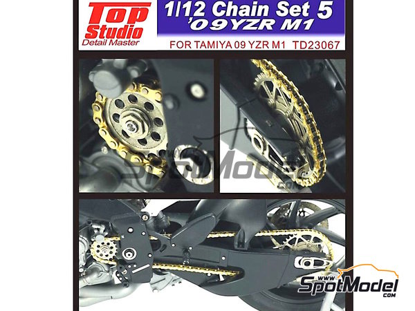 Image 1: Yamaha YZR-M1 -  2009 | Cadena en escala&nbsp;1/12 fabricado por Top Studio (ref.&nbsp;TD23067)