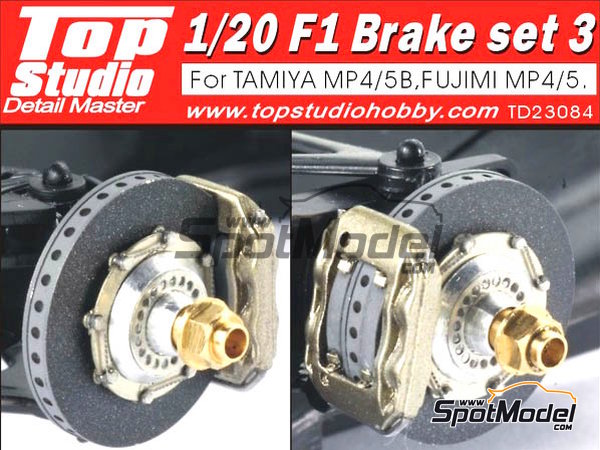 Image 1: Discos de freno para McLaren MP4/5B o MP4/5 | Detalle en escala&nbsp;1/20 fabricado por Top Studio (ref.&nbsp;TD23084)