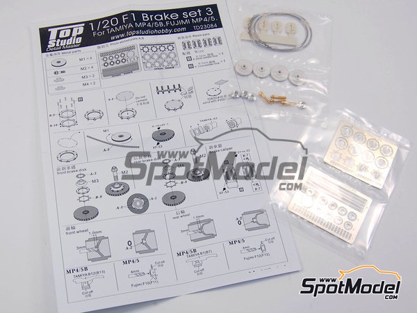 Image 2: Discos de freno para McLaren MP4/5B o MP4/5 | Detalle en escala&nbsp;1/20 fabricado por Top Studio (ref.&nbsp;TD23084)