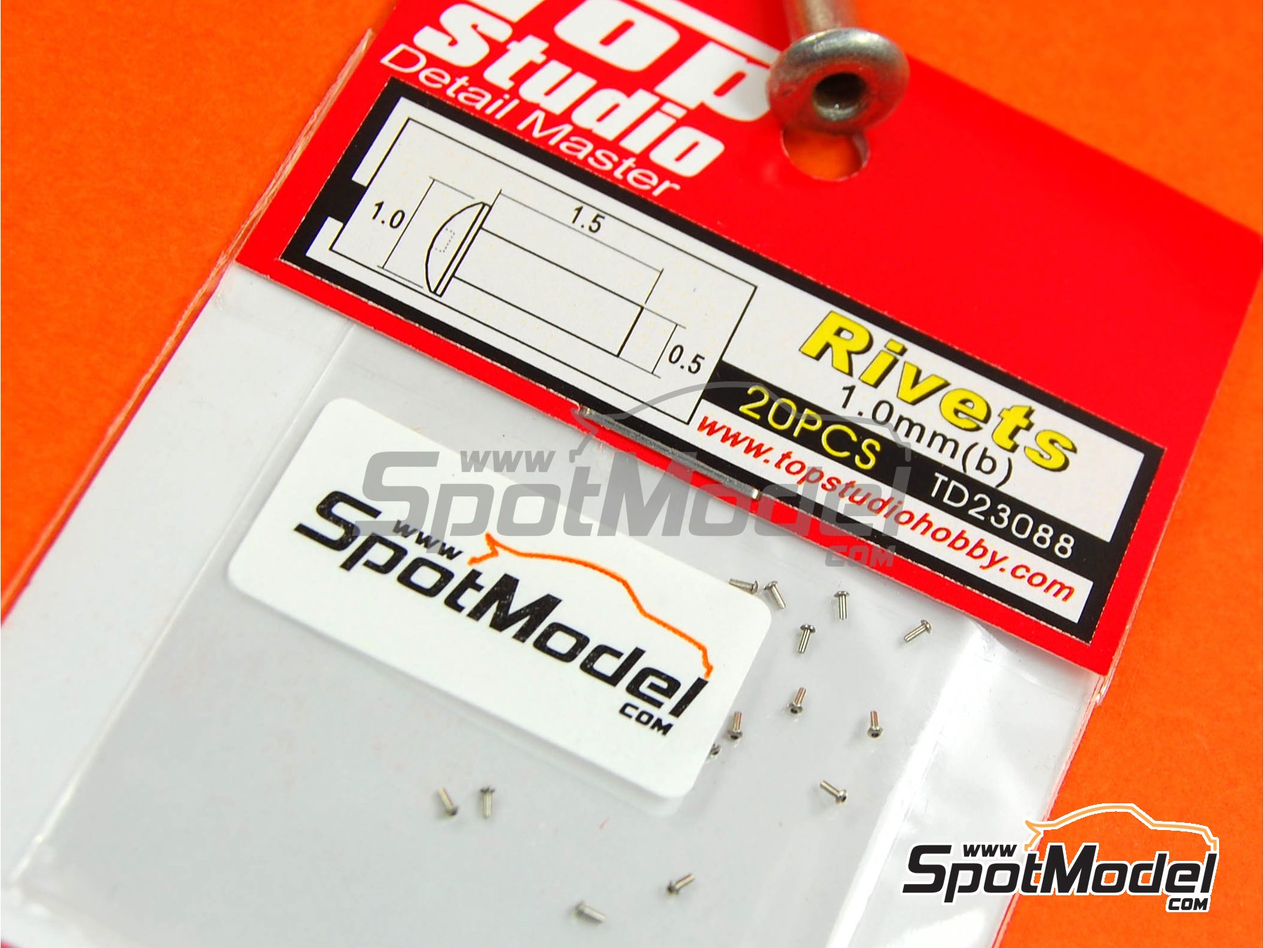 Image 1: 1.0mm rivets | Rivets manufactured by Top Studio (ref.&nbsp;TD23088)