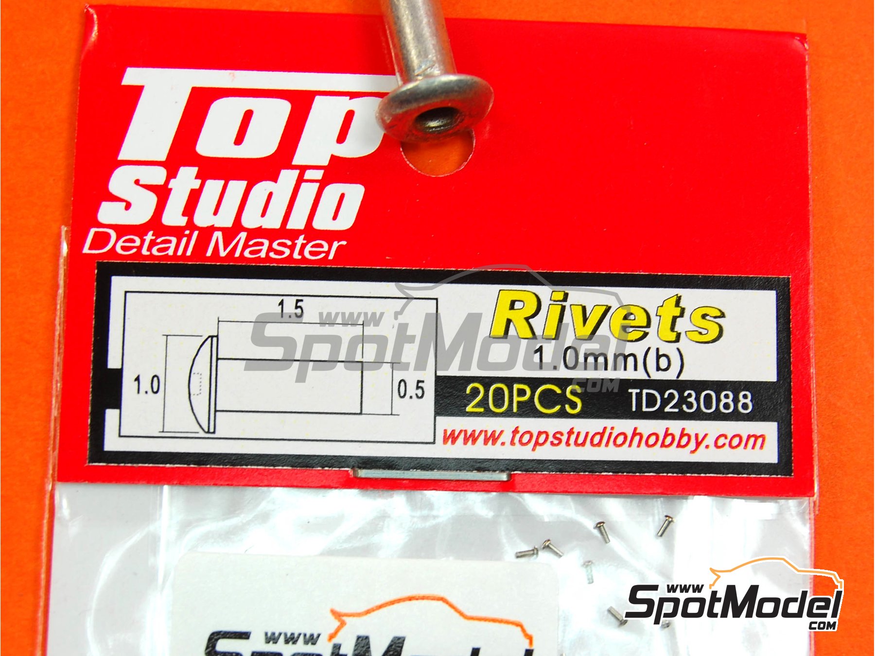 Image 2: 1.0mm rivets | Rivets manufactured by Top Studio (ref.&nbsp;TD23088)