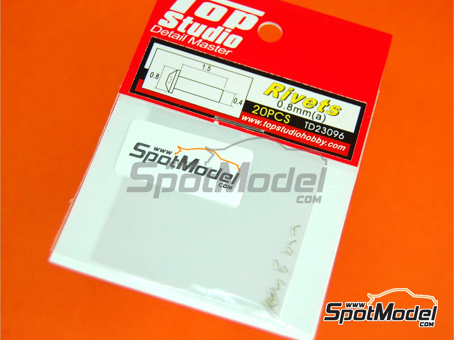 Image 3: Remaches de 0.8mm | Remaches fabricado por Top Studio (ref. TD23096)