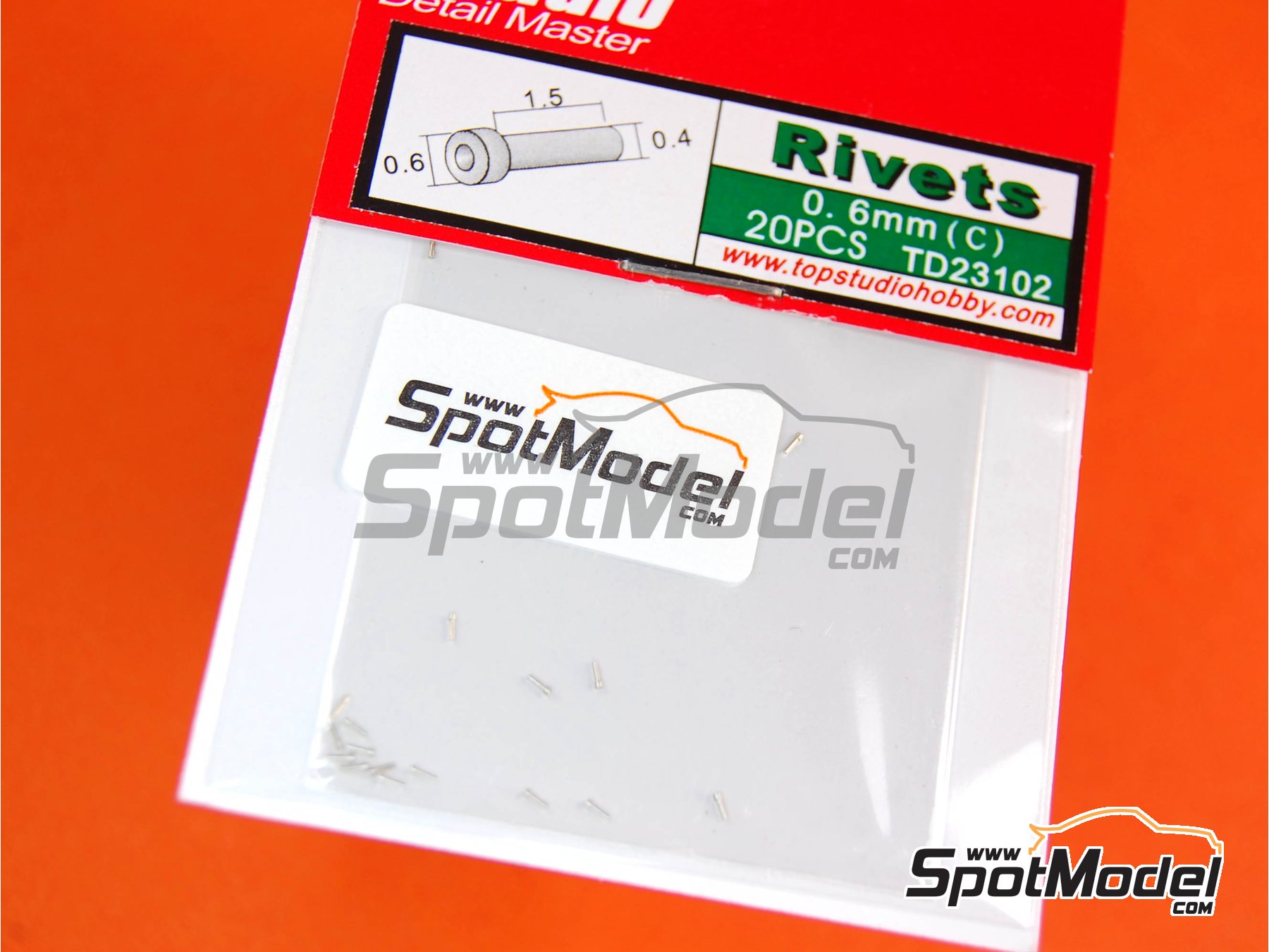 Image 2: 0.6mm rivets | Rivets manufactured by Top Studio (ref.&nbsp;TD23102)