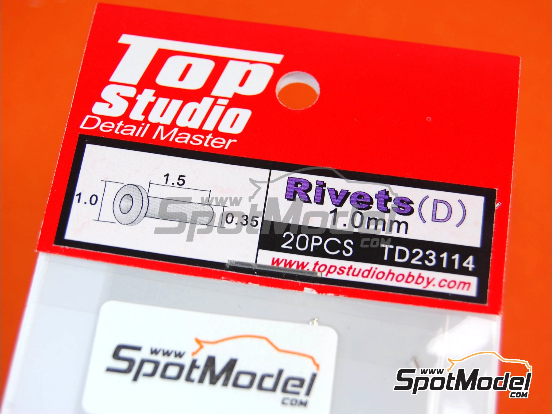 Image 2: 1.0mm rivets | Rivets manufactured by Top Studio (ref.&nbsp;TD23114)