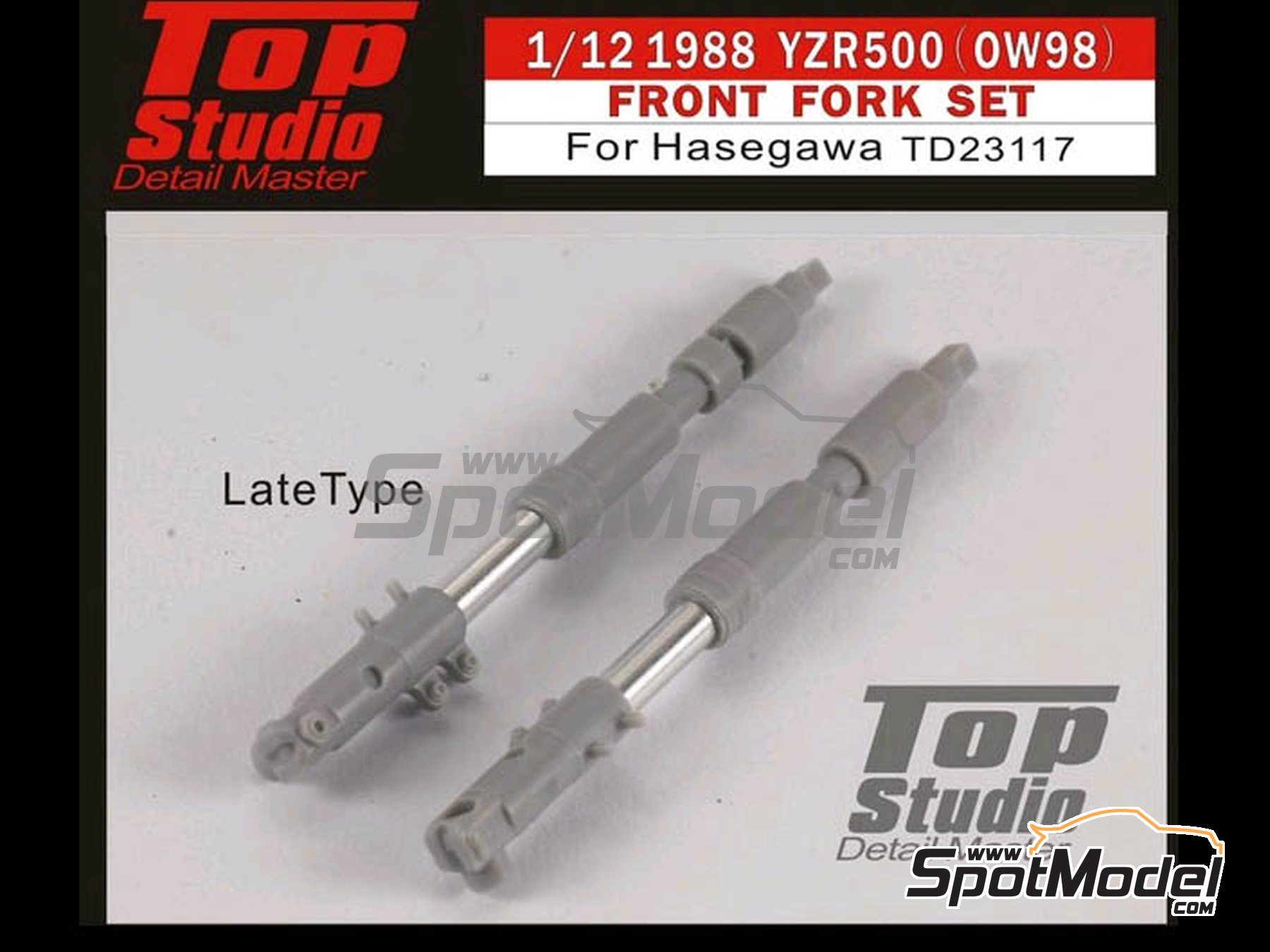 Image 2: Yamaha YZR500 OW98 -  1998 | Horquilla delantera en escala&nbsp;1/12 fabricado por Top Studio (ref.&nbsp;TD23117)