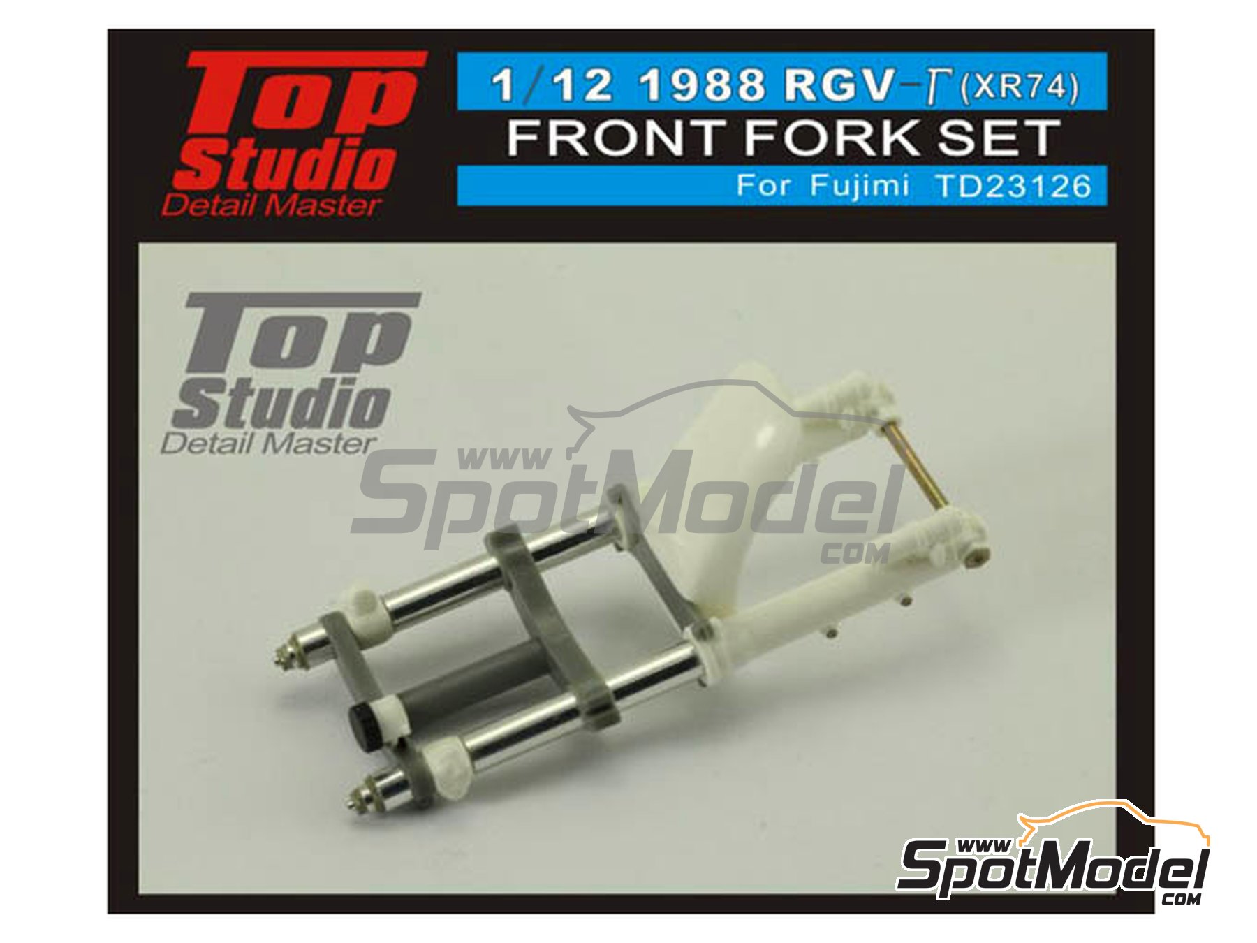Image 1: Suzuki RGV-G XR74 -  1988 | Horquilla delantera en escala&nbsp;1/12 fabricado por Top Studio (ref.&nbsp;TD23126)