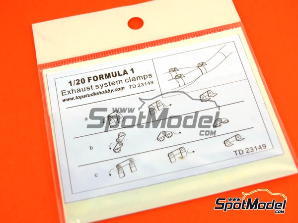 Image 5: Sujeciones para tubos de escape | Detalle en escala&nbsp;1/20 fabricado por Top Studio (ref.&nbsp;TD23149)