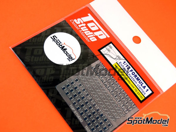 Image 4: Sujeciones para tubos de escape | Detalle en escala 1/12 fabricado por Top Studio (ref. TD23150)