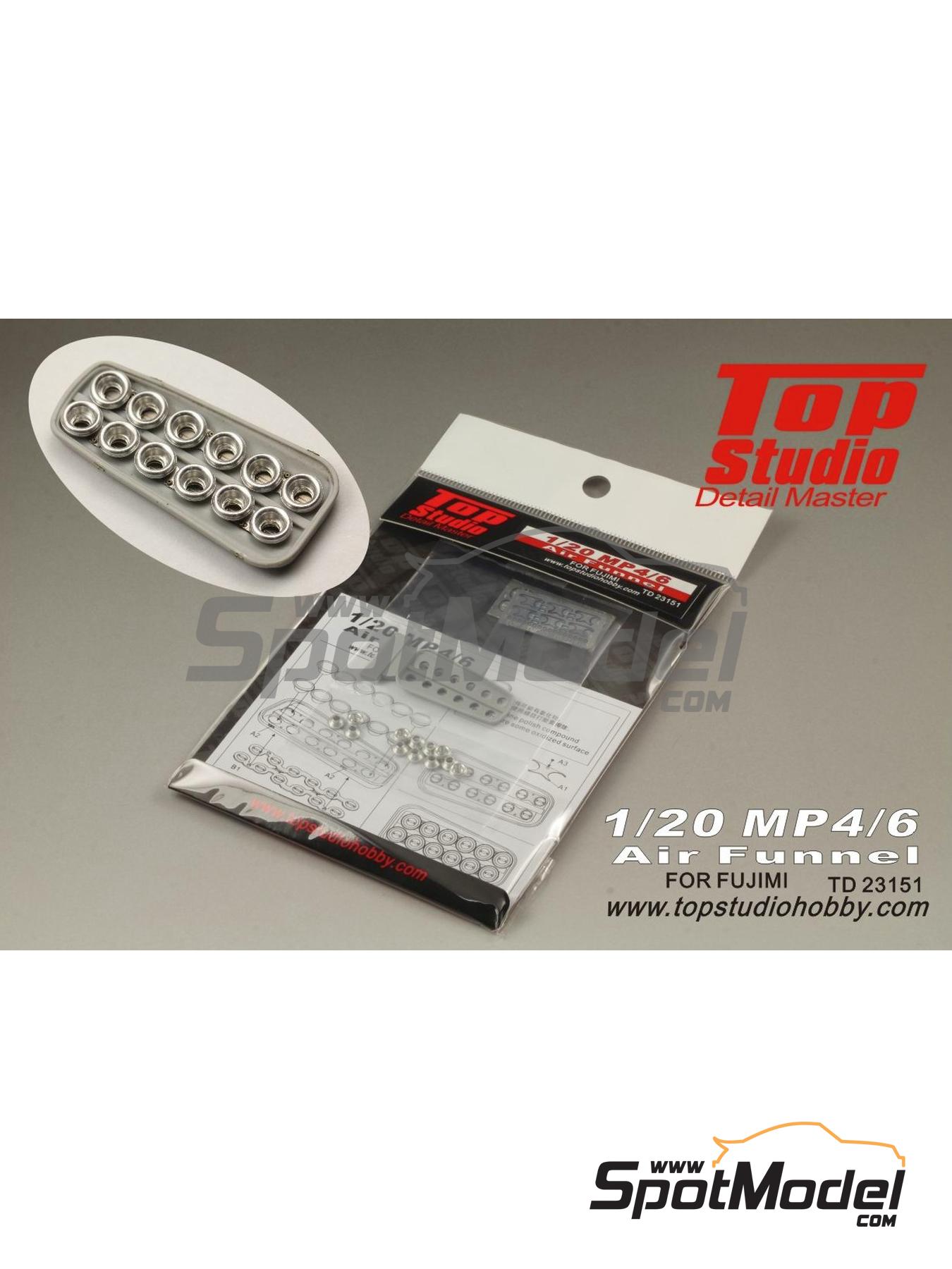 Top Studio TD23151: Air funnel 1/20 scale - McLaren Honda MP4/6 - for  Fujimi references FJ09044, GP10, 090443, FJ090443, FJ090443, 09044, GP10,  FJ09044, FJ090511, 09051, GPSP-7, FJ09073, FJ090730, 090730, 090733,  FJ09081, 090818,