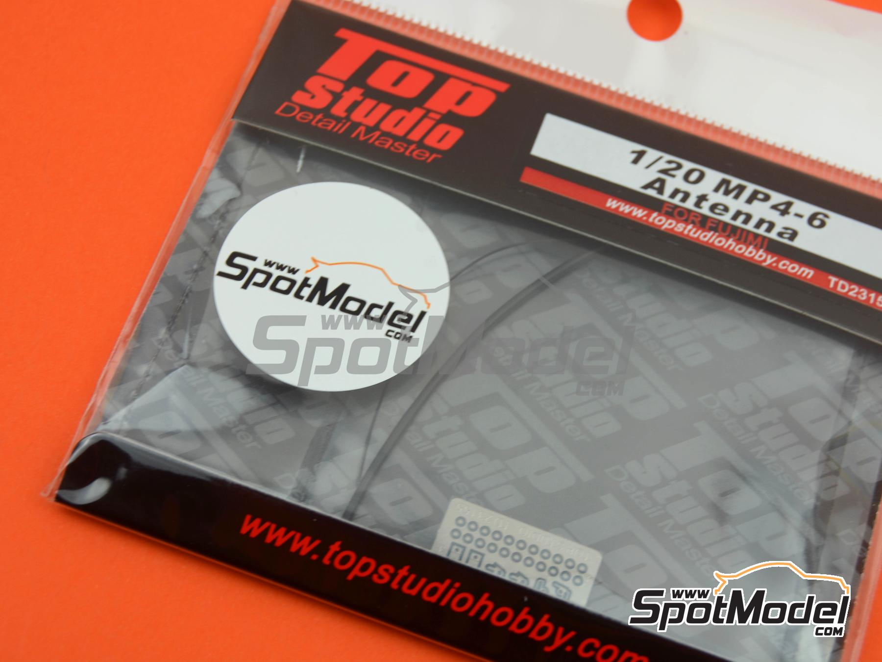 Image 1: McLaren Honda MP4/6 | Antenna in 1/20 scale manufactured by Top Studio (ref.&nbsp;TD23155)