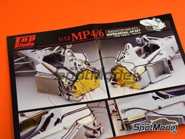 Image 10: McLaren Honda MP4/6 | Set de mejora y detallado en escala&nbsp;1/12 fabricado por Top Studio (ref.&nbsp;TD23161)