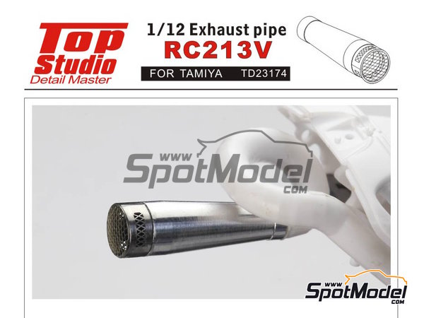 Image 1: Honda RC213V | Exhaust in 1/12 scale manufactured by Top Studio (ref.&nbsp;TD23174)