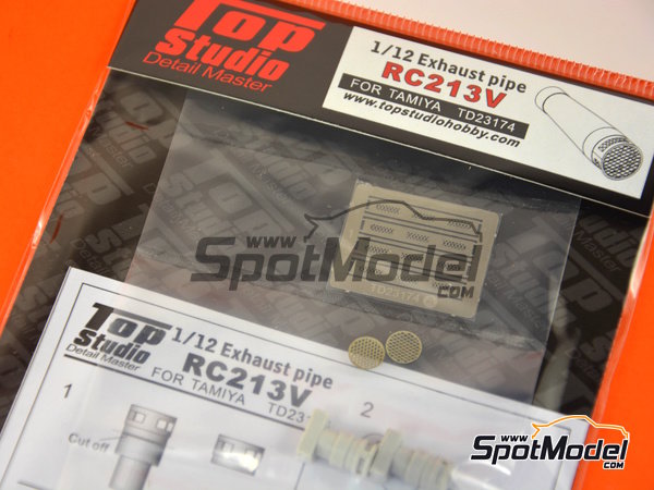 Image 4: Honda RC213V | Exhaust in 1/12 scale manufactured by Top Studio (ref.&nbsp;TD23174)