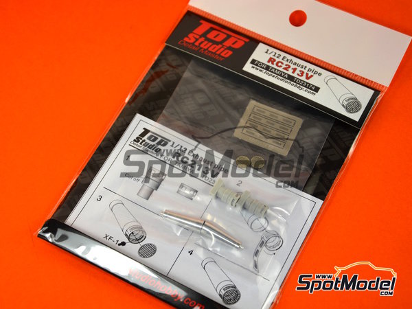 Image 6: Honda RC213V | Exhaust in 1/12 scale manufactured by Top Studio (ref.&nbsp;TD23174)