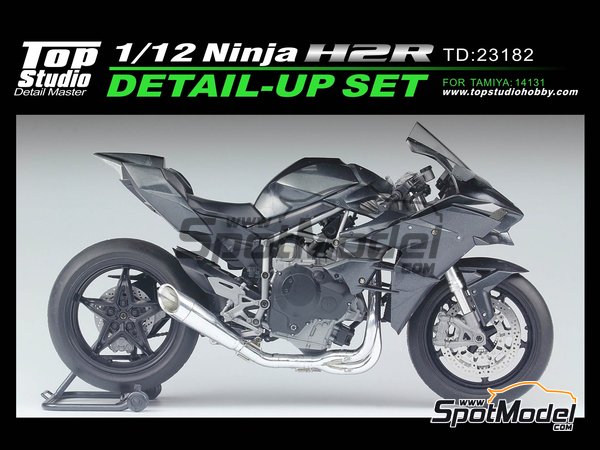 Image 1: Kawasaki Ninja H2R | Set de mejora y detallado en escala 1/12 fabricado por Top Studio (ref. TD23182)