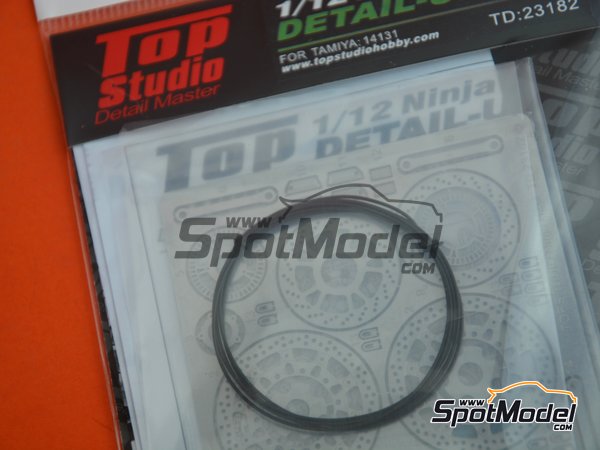 Image 4: Kawasaki Ninja H2R | Set de mejora y detallado en escala 1/12 fabricado por Top Studio (ref. TD23182)