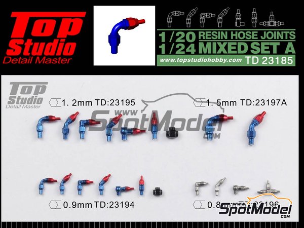 RESIN A/N  FITTINGS HOSE JOINTS SMALL 40pc for TAMIYA 