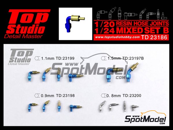 Image 1: Set de racores | R&aacute;cores en escala&nbsp;1/20 fabricado por Top Studio (ref.&nbsp;TD23186)