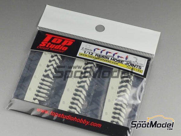 Image 2: Racores de 2.0mm | R&aacute;cores en escala&nbsp;1/12 fabricado por Top Studio (ref.&nbsp;TD23189)