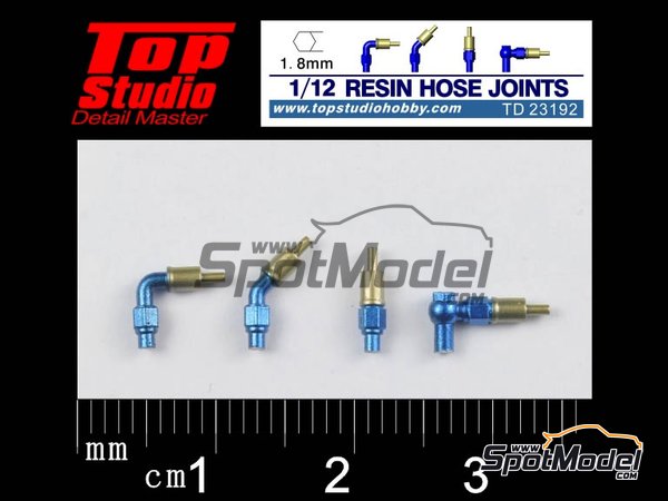 Image 1: Rácores de 1.8mm | Rácores en escala 1/12 fabricado por Top Studio (ref. TD23192)