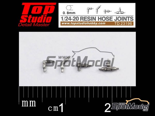 Image 1: Rácores de 0.8mm | Rácores en escala 1/20 fabricado por Top Studio (ref. TD23196)